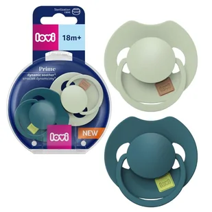 LOVI Prime Dynamiczny Smoczek Silikonowy Uspokajający Pistachio/Green 18m+ 2-pak - Smoczki uspokajające - miniaturka - grafika 1