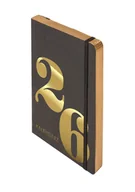 Kalendarze - Kalendarz 2026 Kraft A5 DNS złoty - miniaturka - grafika 1