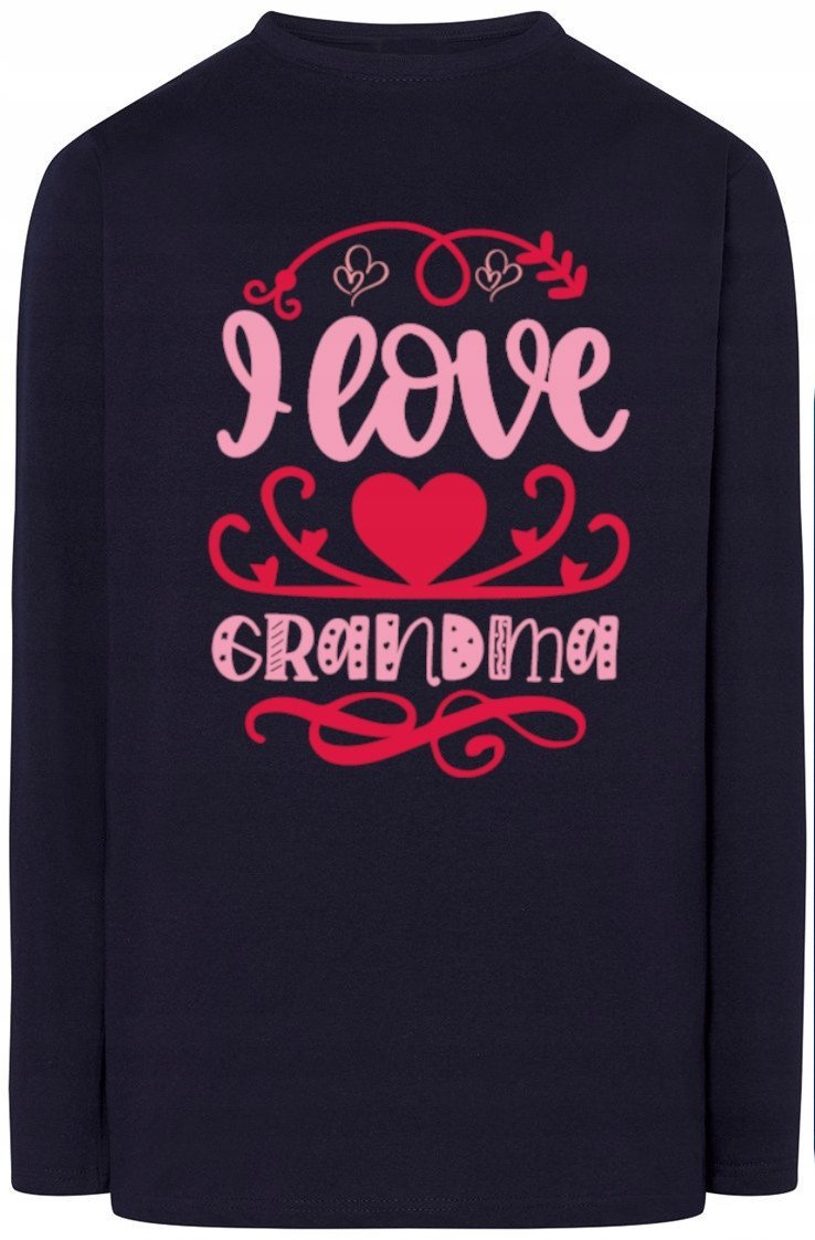 Dzień Babci Nadruk Longsleeve Modny r.XXL