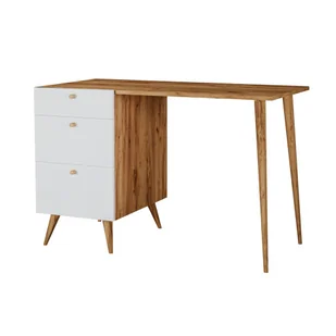 Skandynawskie biurko dąb craft + biały Z6-E47 - Biurka - miniaturka - grafika 1