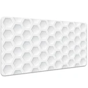 Podkładki na biurko - Mata z nadrukiem Trójwymiarowe heksagony 100x50 cm, Dywanomat - miniaturka - grafika 1