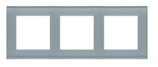 Kontakt Simon Ramka potrójna Nature Simon 55 - szkło mrożone szare - Klawisze i ramki - miniaturka - grafika 1