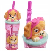 Kubki dla dzieci - Kubek ze słomką do picia dla dzieci Skye Psi Patrol figurka słomka 3D 360ML - miniaturka - grafika 1