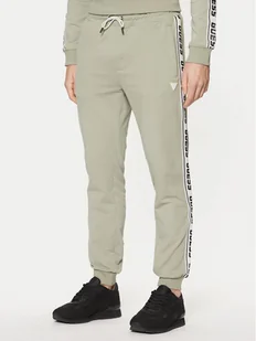 Guess Spodnie dresowe Z2YB19 K6ZS1 Zielony Regular Fit - Spodnie sportowe męskie - miniaturka - grafika 1