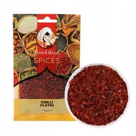 Przyprawy i zioła sypkie - CHILLI FLAKES PŁATKI OSTREJ PAPRYKI 30g G Sindibad CHILI GRYS - miniaturka - grafika 1