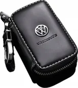 Etui na klucze - SKÓRZANE ETUI na klucz VOLKSWAGEN logo KLUCZYK samochodowy ELEGANCKI brelok - miniaturka - grafika 1