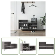 Szafki na buty - The Living Store Stojak na buty szary Sonoma 102x36x60 cm Materiał drewnopochodny - miniaturka - grafika 1