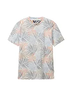 Koszulki męskie - TOM TAILOR Męski t-shirt 1036440, 31837, pomarańczowy, kolorowy wzór liści, XXL, 31837 – pomarańczowe kolorowe liście, XXL - miniaturka - grafika 1
