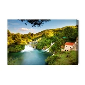 Obrazy i zdjęcia - Obraz Na Płótnie Wodospad Skradinski Buk W Chorwacji - miniaturka - grafika 1