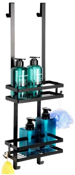 PÓŁKA ZAWIESZANA DO KABINY PRYSZNICOWEJ CZARNA 567015