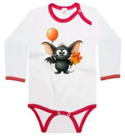 Body dla niemowląt - Body dziecięce Słodki Nietoperz Z Balonikiem I Liśćmi Dzień Jesieni 98/104 - miniaturka - grafika 1