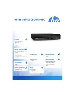 Pro Mini 400 G9 i5-12500 16GB/512GB W11P 3Y3/3/3 - Mini PC - miniaturka - grafika 1