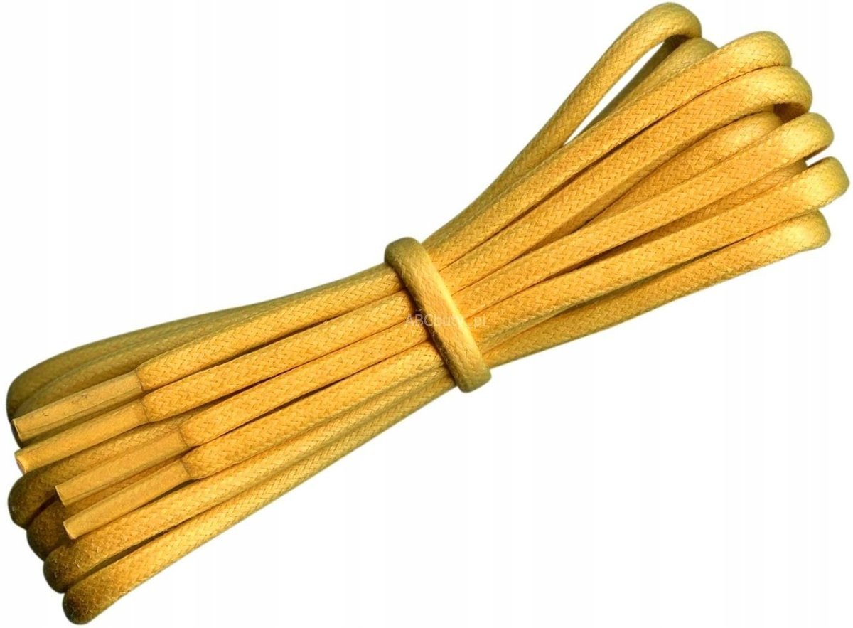 WOSKOWANE Sznurówki ŻÓŁTE Sznurowadła 60 cm CIENKIE Okrągłe Fi 2 mm G9-32