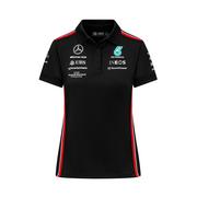 Koszulki i topy damskie - Koszulka polo damska Team Black Mercedes AMG F1 2023 - miniaturka - grafika 1
