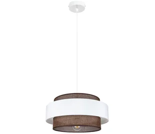 Żyrandol na lince CORSA 1xE27/60W/230V biały/brązowy - Lampy sufitowe - miniaturka - grafika 1