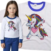 Piżamy dla dziewczynek - Piżama dziecięca Dabbing Unicorn Jednorożec 98/104 - VoloDonum - miniaturka - grafika 1