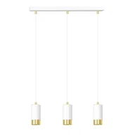 Lampy sufitowe - Emibig FUMIKO 3 WH/GOLD 815/3 lampa wisząca 3x30W/GU10 IP20 815/3 - miniaturka - grafika 1