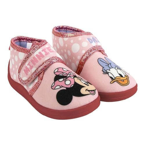 CERDÁ LIFE'S LITTLE MOMENTS Kapcie domowe Mid Bota Minnie, kapcie unisex dziecięce, różowe, 27 EU, Różowy kolor, 27 EU