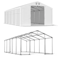 Altany ogrodowe - Namiot Magazynowy Całoroczny 8x10x2,5 Biały WINTER MSD - miniaturka - grafika 1