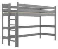 Łóżka dla dzieci i młodzieży - Szare łóżko dziecięce na antresoli Tifi 3X - 5 rozmiarów - Elior - miniaturka - grafika 1