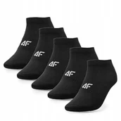 Skarpetki damskie - SKARPETKI damskie 4F STOPKI skarpety czarne niskie 5 PAR zestaw 35-38 - miniaturka - grafika 1