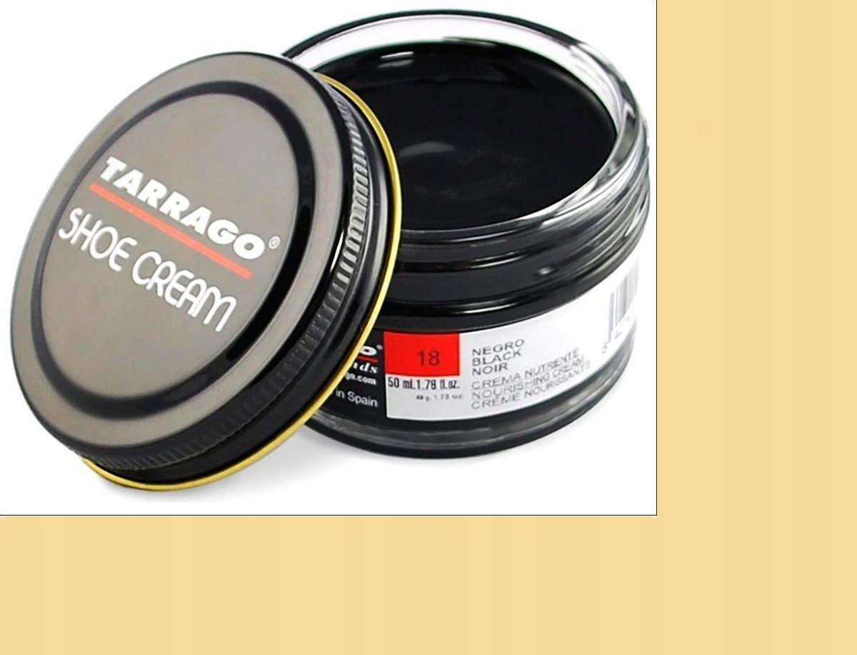 G9-92 KREMOWY 37 PASTA DO BUTÓW KREM DO SKÓRY NATURALNEJ WOSK TARRAGO 50 ML
