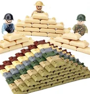 Klocki - WORKI Z PIASKIEM 50 szt - KLOCKI (policja karabin figurki wojsko) - miniaturka - grafika 1