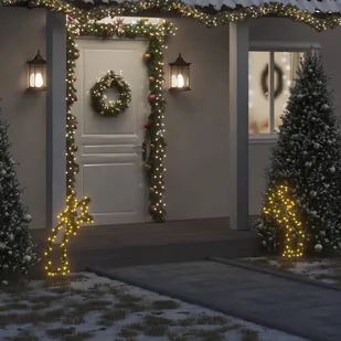 vidaXL Gwiazda betlejemska ze szpikulcami, 80 LED, 62 cm - Oświetlenie świąteczne - miniaturka - grafika 1