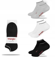 Skarpetki męskie - Wrangler Skarpety stopki 3-pak 39-42 szare/białe/czarne - miniaturka - grafika 1
