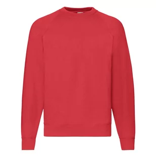 Bluza męska Raglan Sweat Fruit of the Loom - Czerwony XL - Bluzy męskie - miniaturka - grafika 1