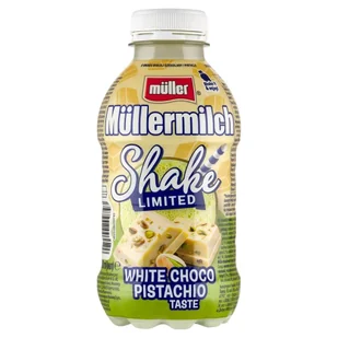 Müller Müllermilch Shake Napój mleczny o smaku białej czekolady i pistacji 400 g - Mleko - miniaturka - grafika 1