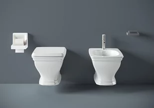 Art Ceram Civitas Zestaw Toaleta WC bez kołnierza 54x36 cm + deska wolnoopadająca biały CIV0010100+CIA0100171 - Miski WC - miniaturka - grafika 1