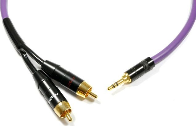 Kabel Melodika Jack 3.5mm - RCA Cinch x2 15m fioletowy