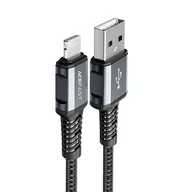 Kable USB - Acefast kabel MFI USB - Lightning 1,2m, 2,4A szary (C1-02 deep space gray) C1-02-A-L deep space gray - miniaturka - grafika 1