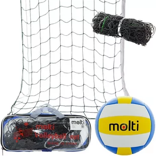 Kom Siatka do siatkówki MOLTI+ piłka PS001 żółto-niebieska r.5 - Siatkówka - miniaturka - grafika 1
