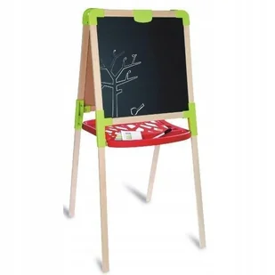 SMOBY 28015 Tablica drewniana z przybornikiem magnesowo-kredowa - Tablice dla dzieci - miniaturka - grafika 1