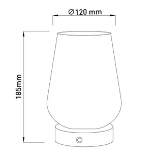 Näve Lampa stołowa LED 5305758 klosz szary dym - Lampy stojące - miniaturka - grafika 2