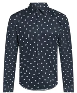 Koszule męskie - Koszula męska HUGO BOSS elegancka garniturowa granatowa r. 41 - miniaturka - grafika 1