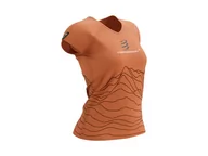Koszulki sportowe damskie - COMPRESSPORT Koszulka biegowa damska z krótkim rękawem TRAINING T-SHIRT TRAIL CAPSULE 2023 rust/black - miniaturka - grafika 1