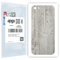Szkła hartowane na telefon - Folia naklejka skórka strukturalna na TYŁ do Apple iPhone SE (2016 pierwszy model) -  Beton Srebrne Paski - apgo SKINS - miniaturka - grafika 1