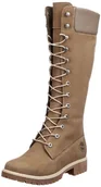 Kozaki damskie - Timberland Women's Premium FTW_Women's 14in WP 3754R damskie kozaki, brązowy - Brązowy taupe nubuck - 40 EU - miniaturka - grafika 1