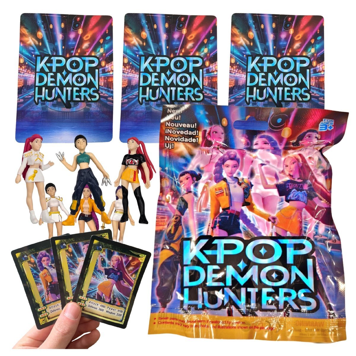 Saszetka Demon Hunters Niespodzianka Łowczynie Demonów Figurka + 3 Karty