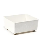 Donice - Skrzynka Saga textil 28,5 x 28,5 cm kremowy - miniaturka - grafika 1