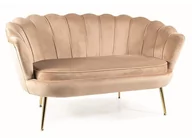 Sofy i kanapy - Sofa Camellia 2 Velvet Złota / Bluvel 28 Beżowa - miniaturka - grafika 1