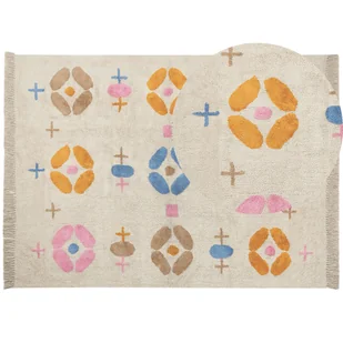 Dywan bawełniany 160 x 230 cm wielokolorowy DARAN - Dywany Dywan bawełniany 160 x 230 cm wielokolorowy DARAN - Dywany - miniaturka - grafika 1