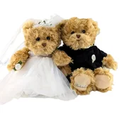 Maskotki i pluszaki - Pluszowe Misie Para Młoda - Bride & Groom, 25 cm (Bukowski Design) - miniaturka - grafika 1