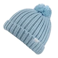 Czapki i chusty sportowe męskie - Czapka zimowa Regatta Luminosity ocieplana dziecięca z pomponem niebieska - miniaturka - grafika 1