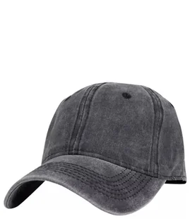 Czapka z daszkiem unisex jednokolorowa destroyed - Czapki i chusty sportowe męskie - miniaturka - grafika 1