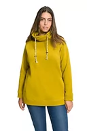 Bluzy damskie - Ulla Popken Damska bluza ze sznurkiem, dwukolorowa, żółty, 42-44 duże rozmiary - miniaturka - grafika 1