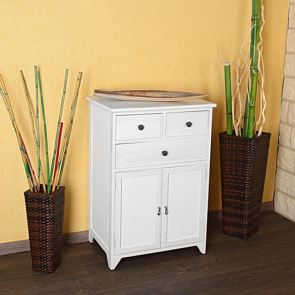 Mucola komoda Szafka Półka Kredens Szafka łazienkowa Shabby Chic biała drewniana szafka boczna